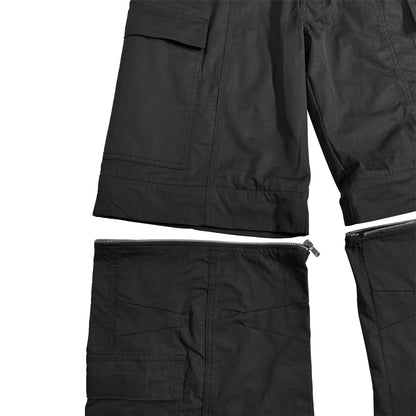 2IN1 Flare Cargo Pants - Faded Black