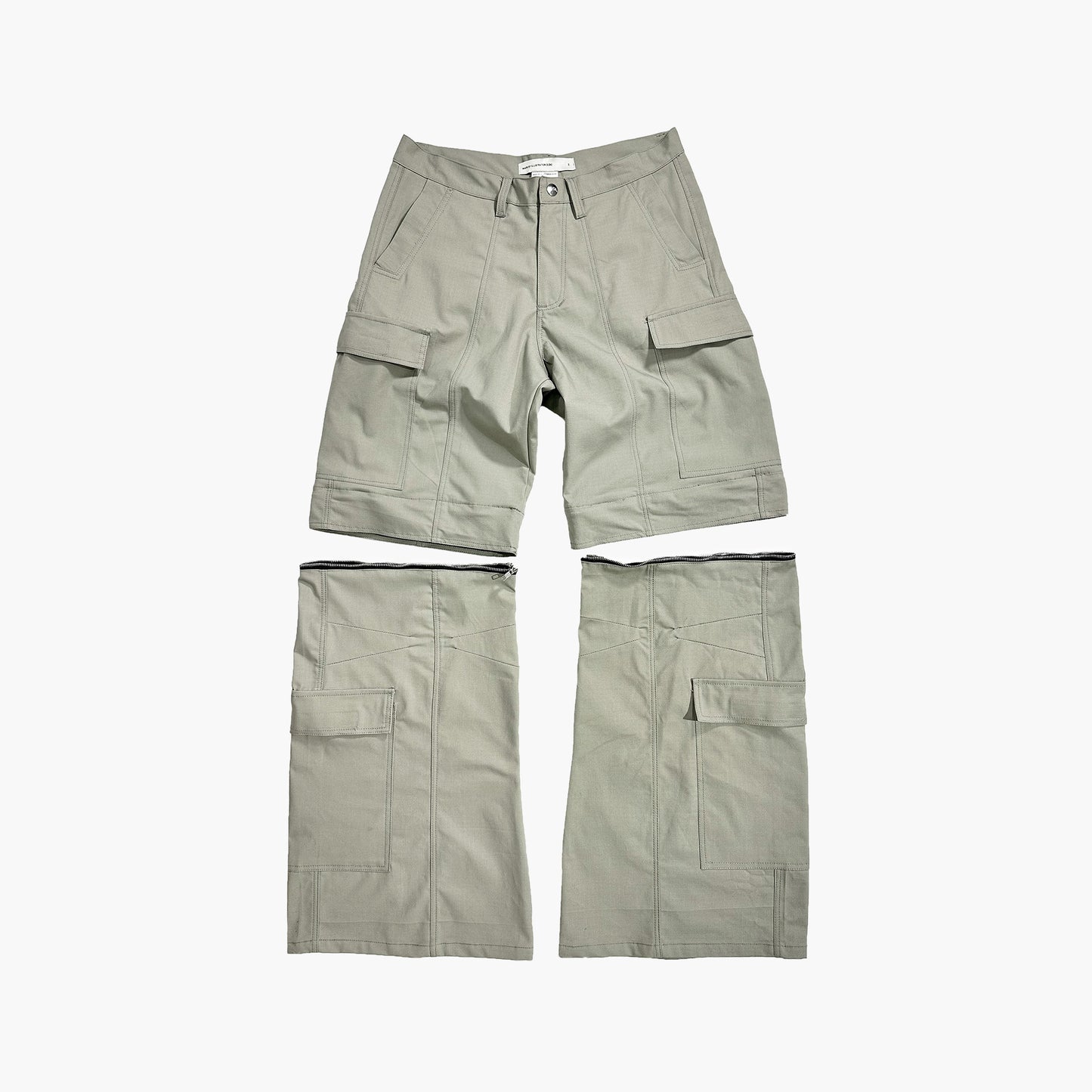 2IN1 Flare Cargo Pants - Mindful Gray