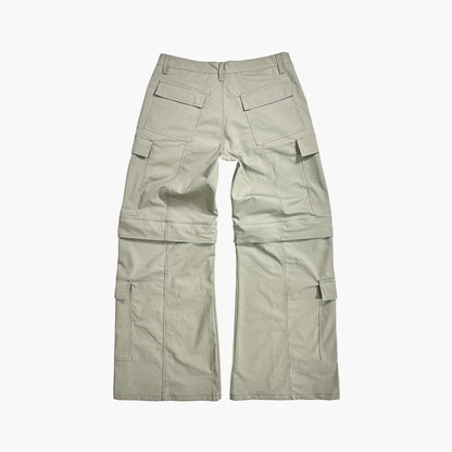 2IN1 Flare Cargo Pants - Mindful Gray