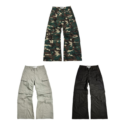 2IN1 Flared Cargo Pants - Camo