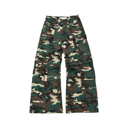 2IN1 Flared Cargo Pants - Camo