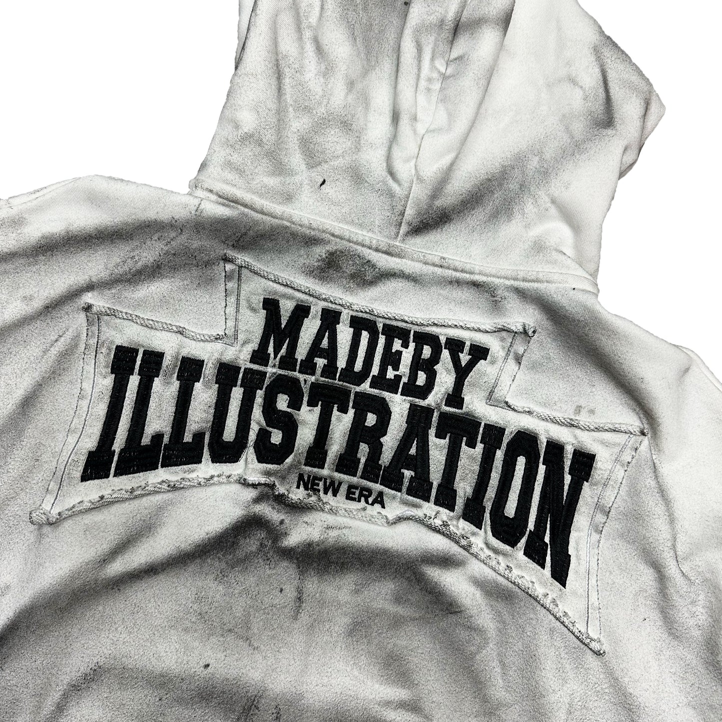 MBI | MBI DISTRESSED ZIP HOODIE - WHITE