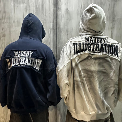 MBI | MBI DISTRESSED ZIP HOODIE - NAVY