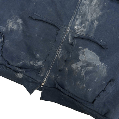 MBI | MBI DISTRESSED ZIP HOODIE - NAVY