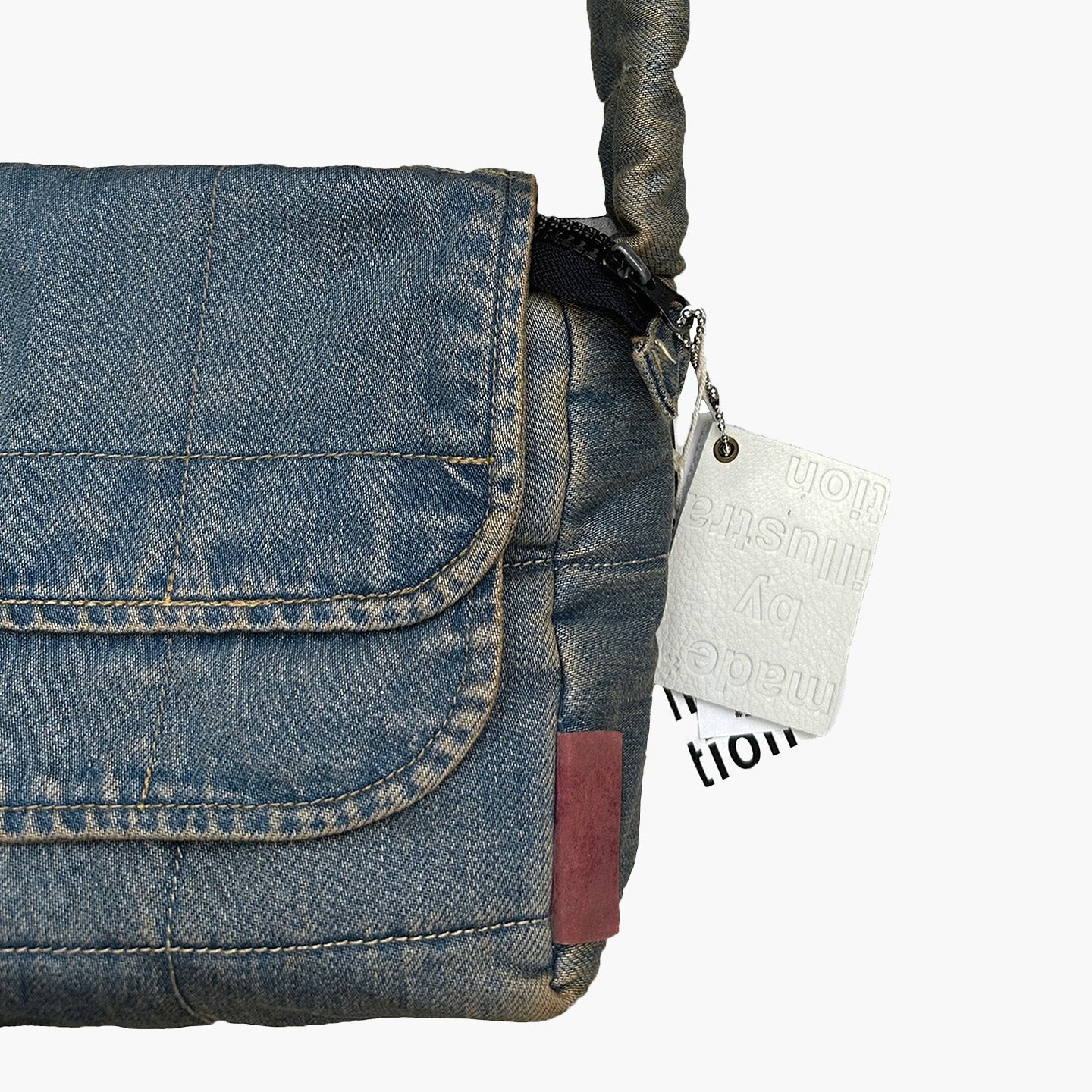 Denim Quilted Bag - Dirty Indigo