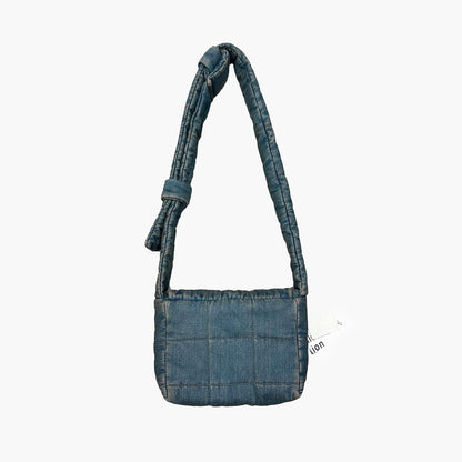 Denim Quilted Bag - Dirty Indigo