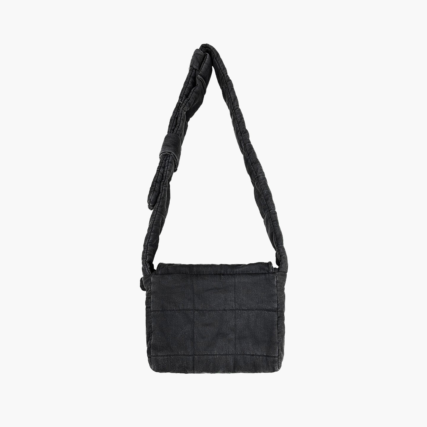 Denim Quilted Bag - Faded Black