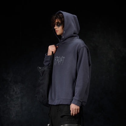 Upside Down Hoodie - Silver Blue