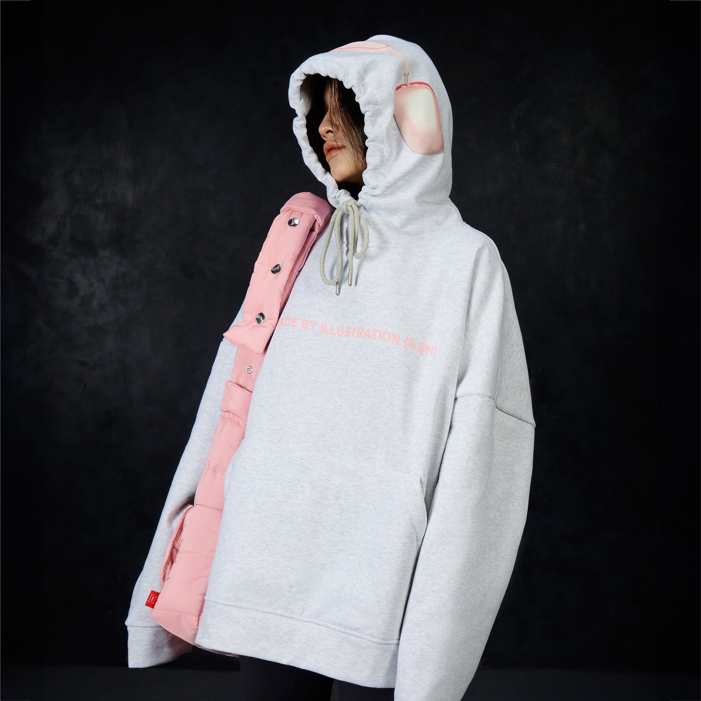 AirPods Max Hoodie - Gray Pink