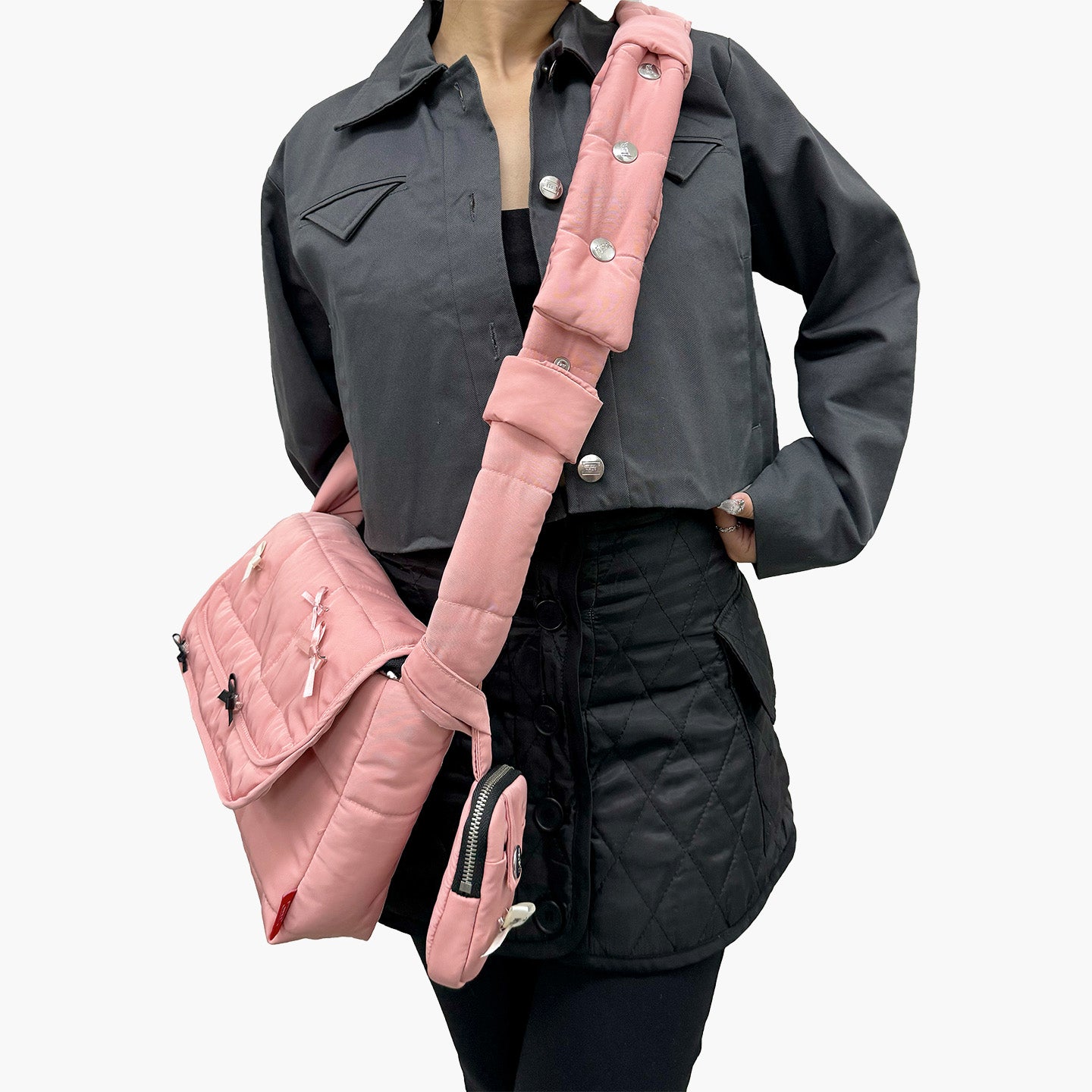 Layer Quilted Bag - Rose