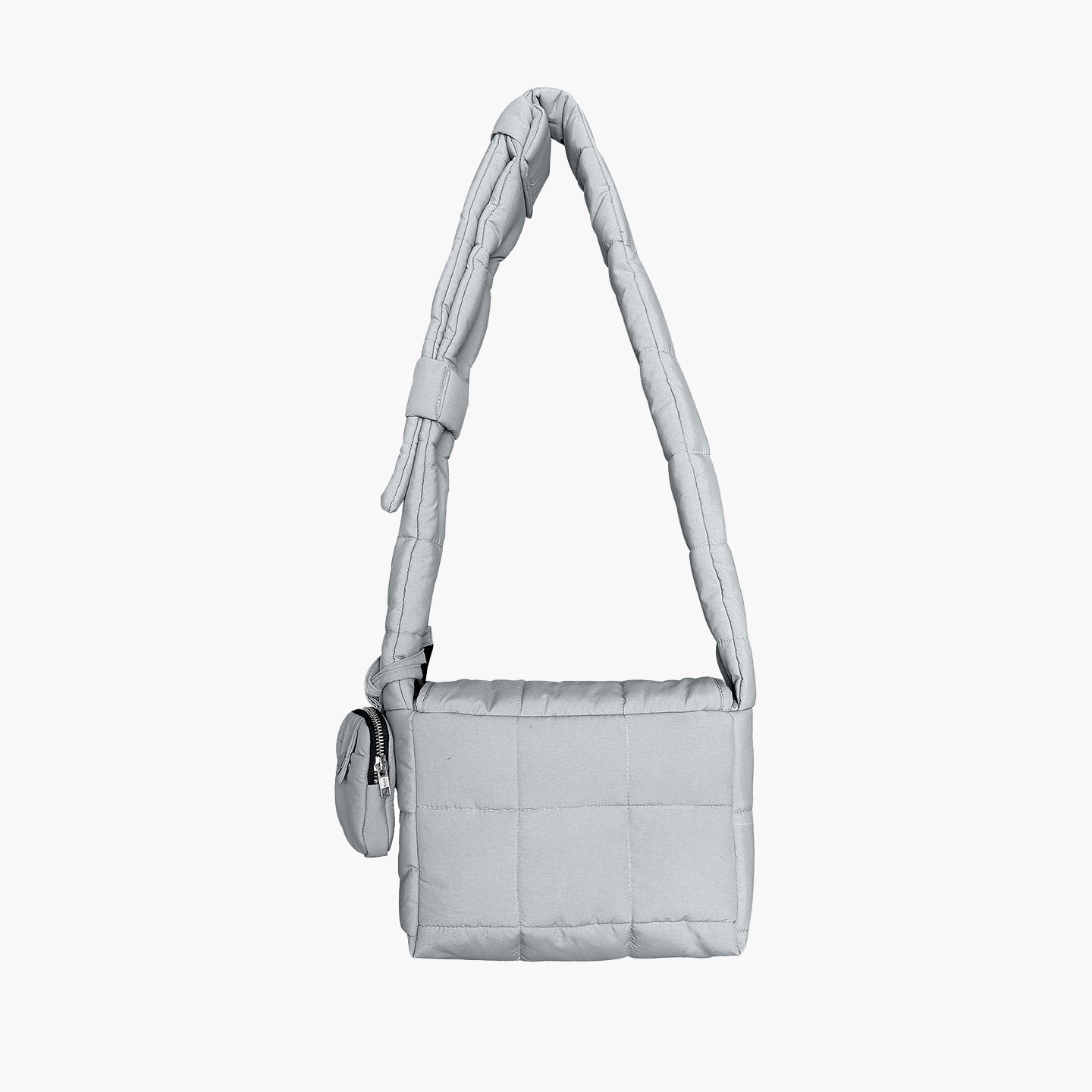 Layer Quilted Bag - Light Gray