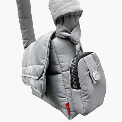 Layer Quilted Bag - Light Gray