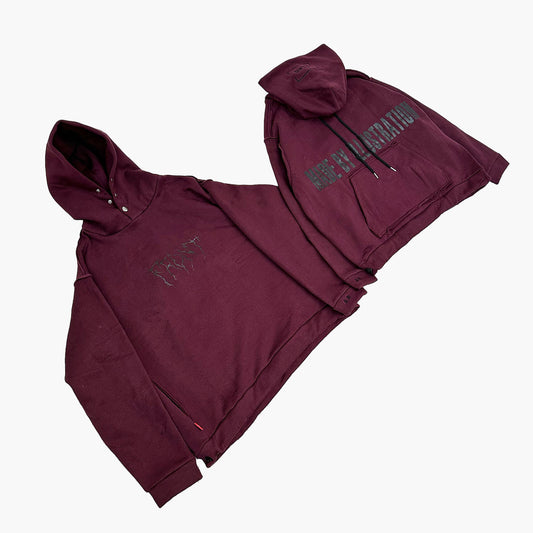 Upside Down Hoodie - Wine