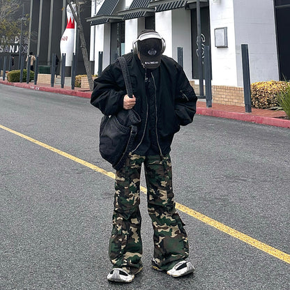 2IN1 Flared Cargo Pants - Camo