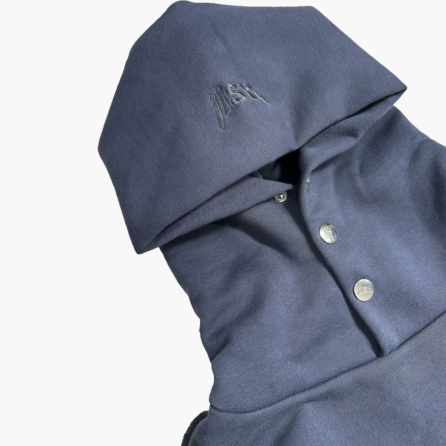 Upside Down Hoodie - Silver Blue