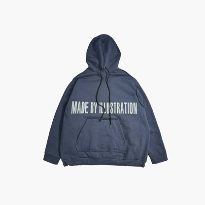 Upside Down Hoodie - Silver Blue