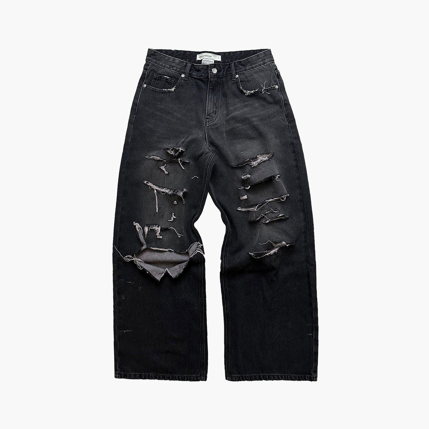 Distressed Baggy Jeans - Black