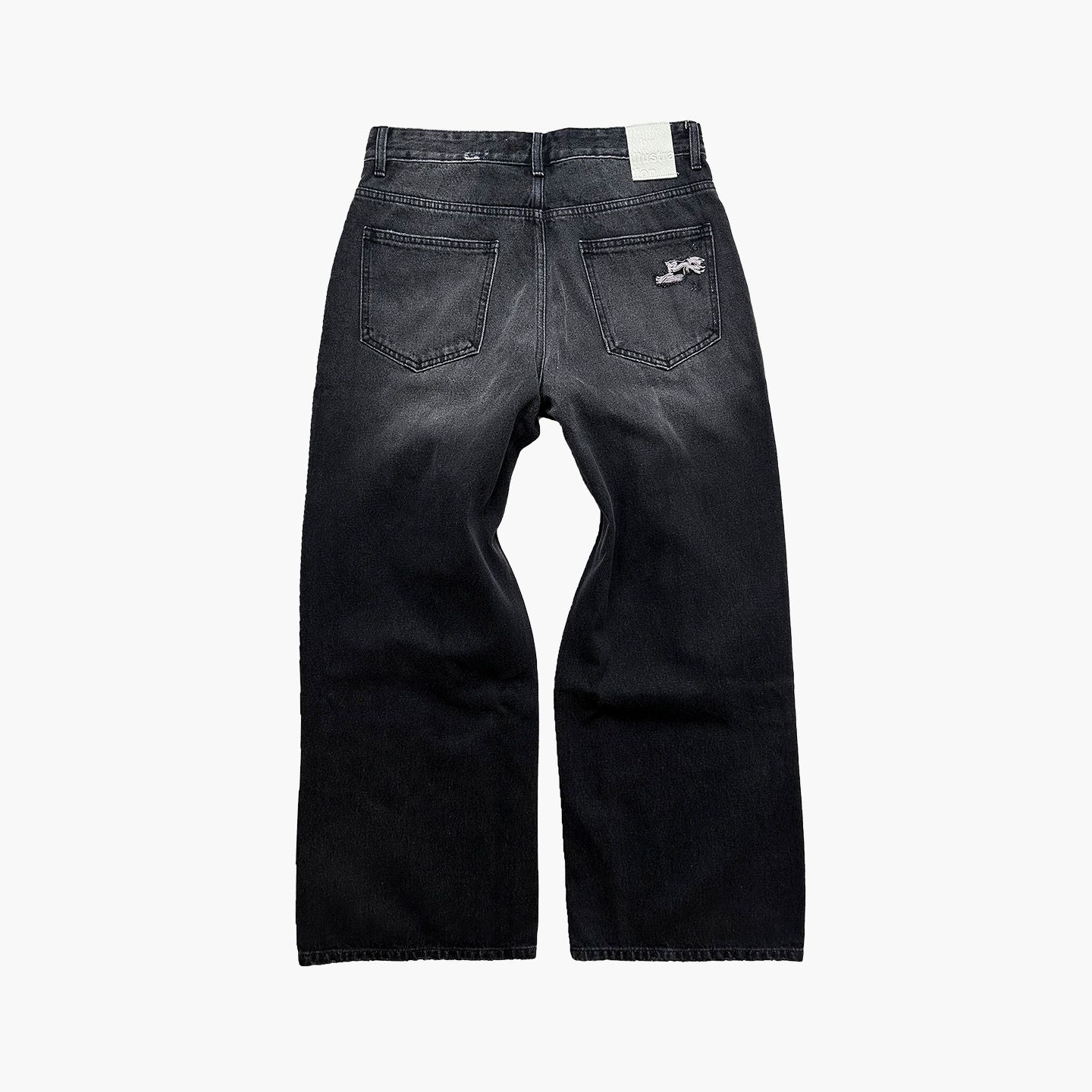 Distressed Baggy Jeans - Black