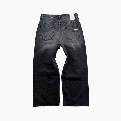 Distressed Baggy Jeans - Black