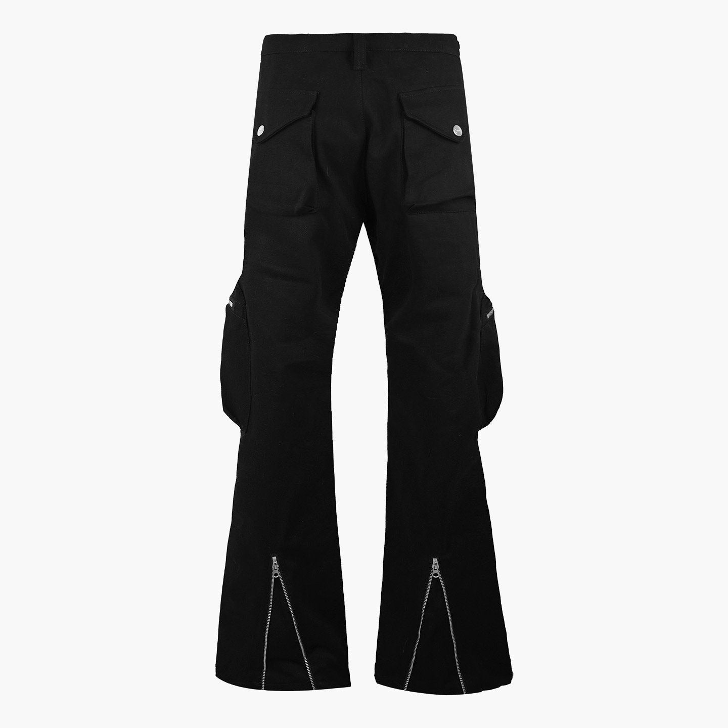 Flare Pockets Pants - Black