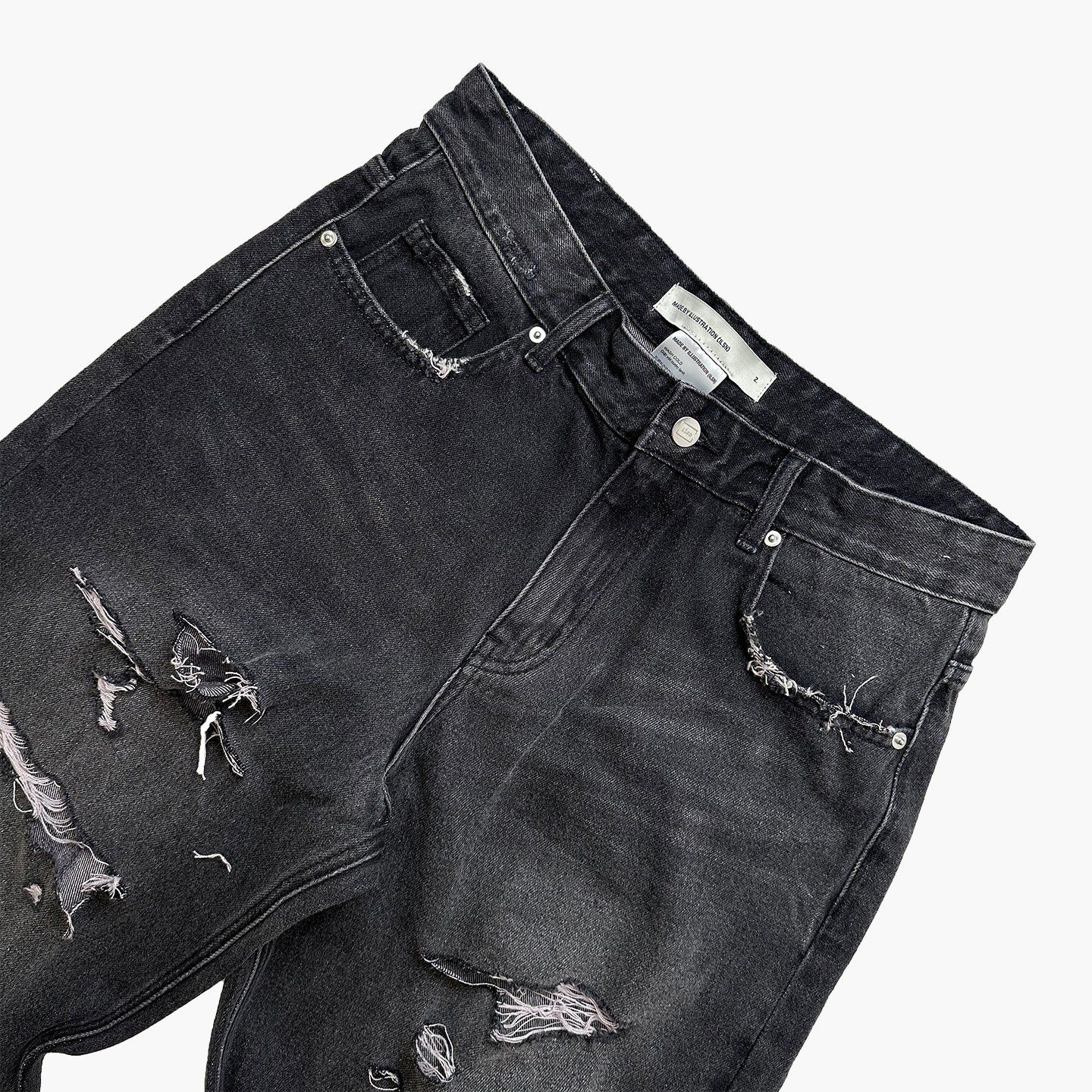 Distressed Baggy Jeans - Black