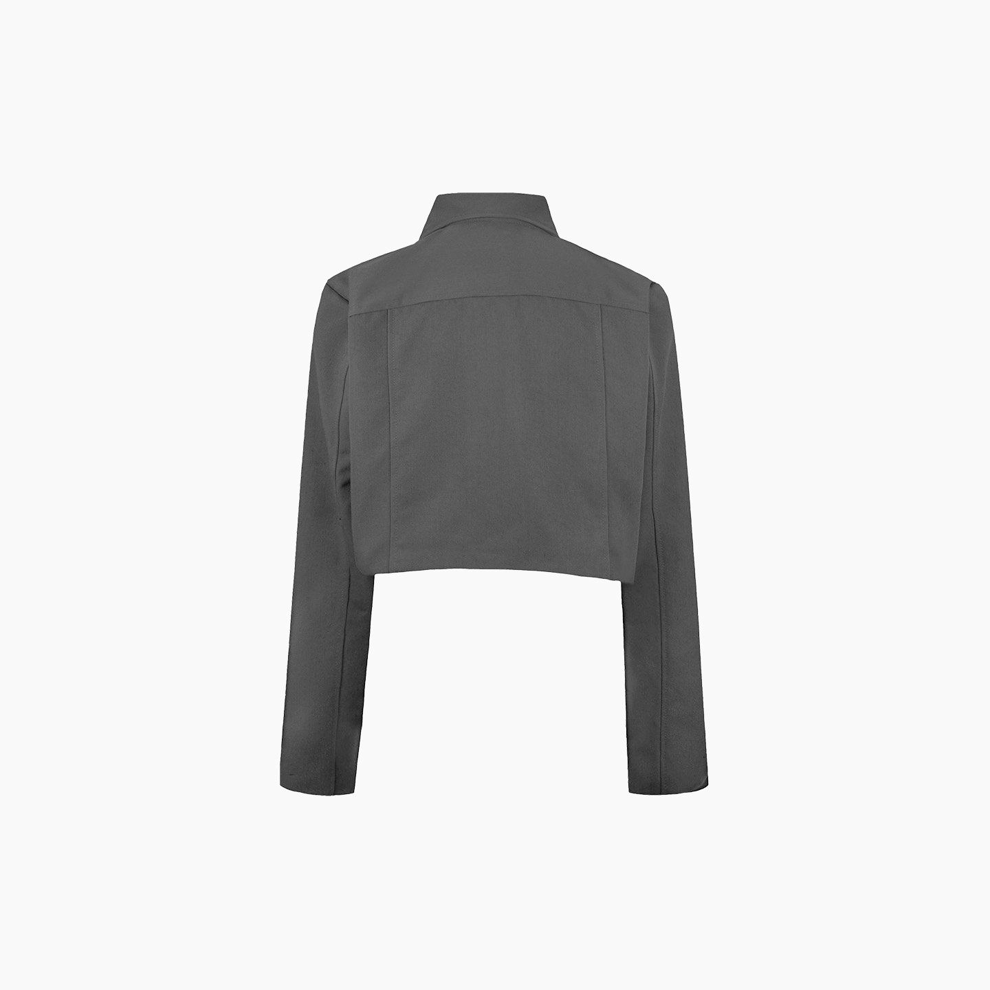 Khaki Crop Jacket - Charcoal