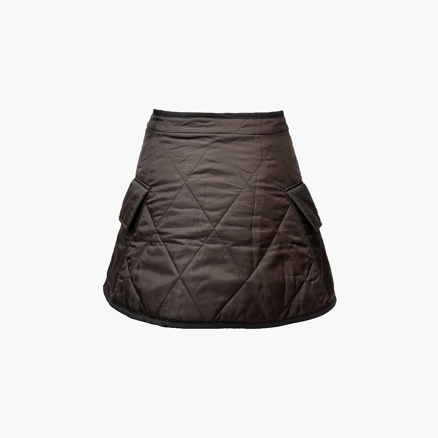 Lily Quilted Skirt - Choco