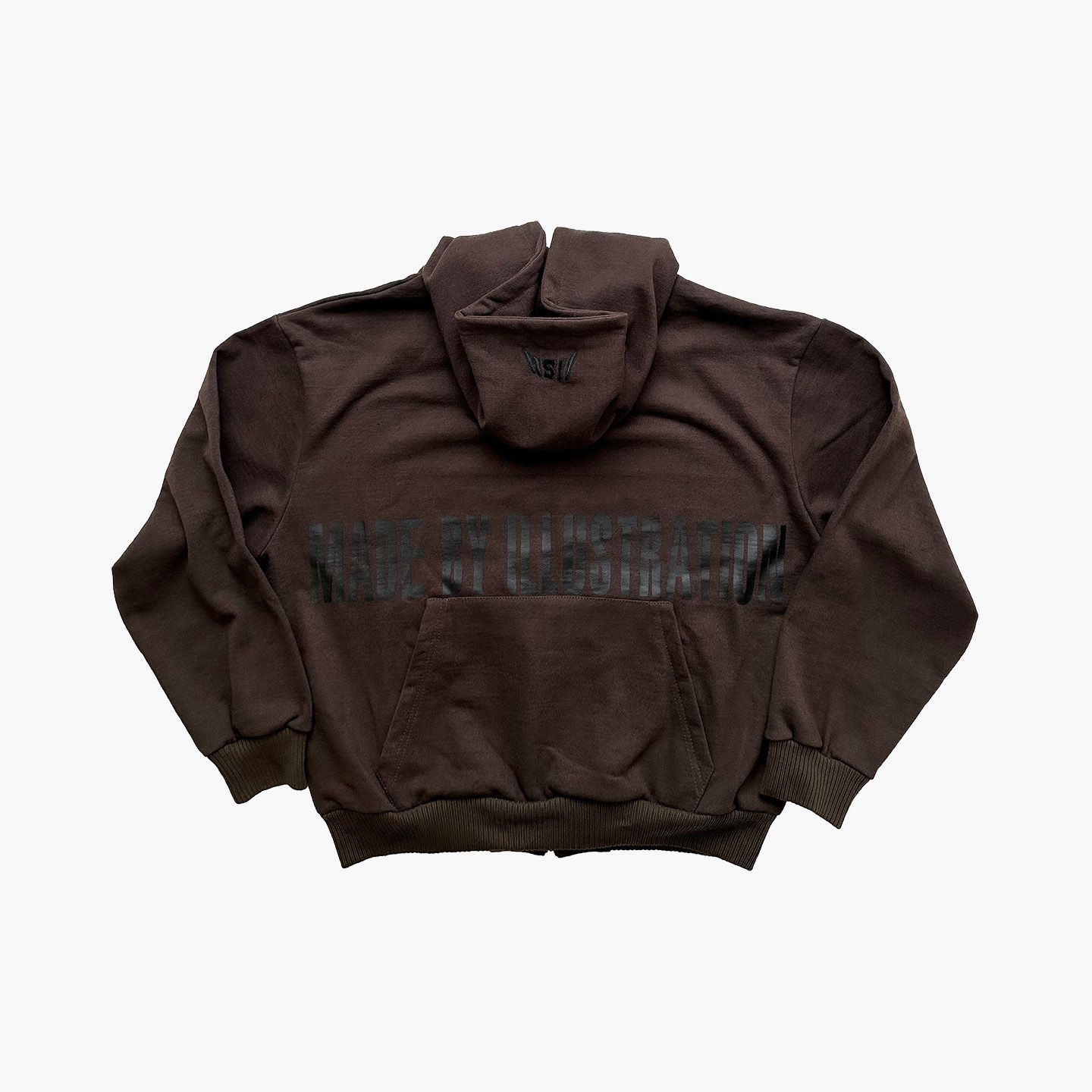 Upside Down Zip Hoodie - Choco