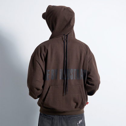 Upside Down Zip Hoodie - Choco