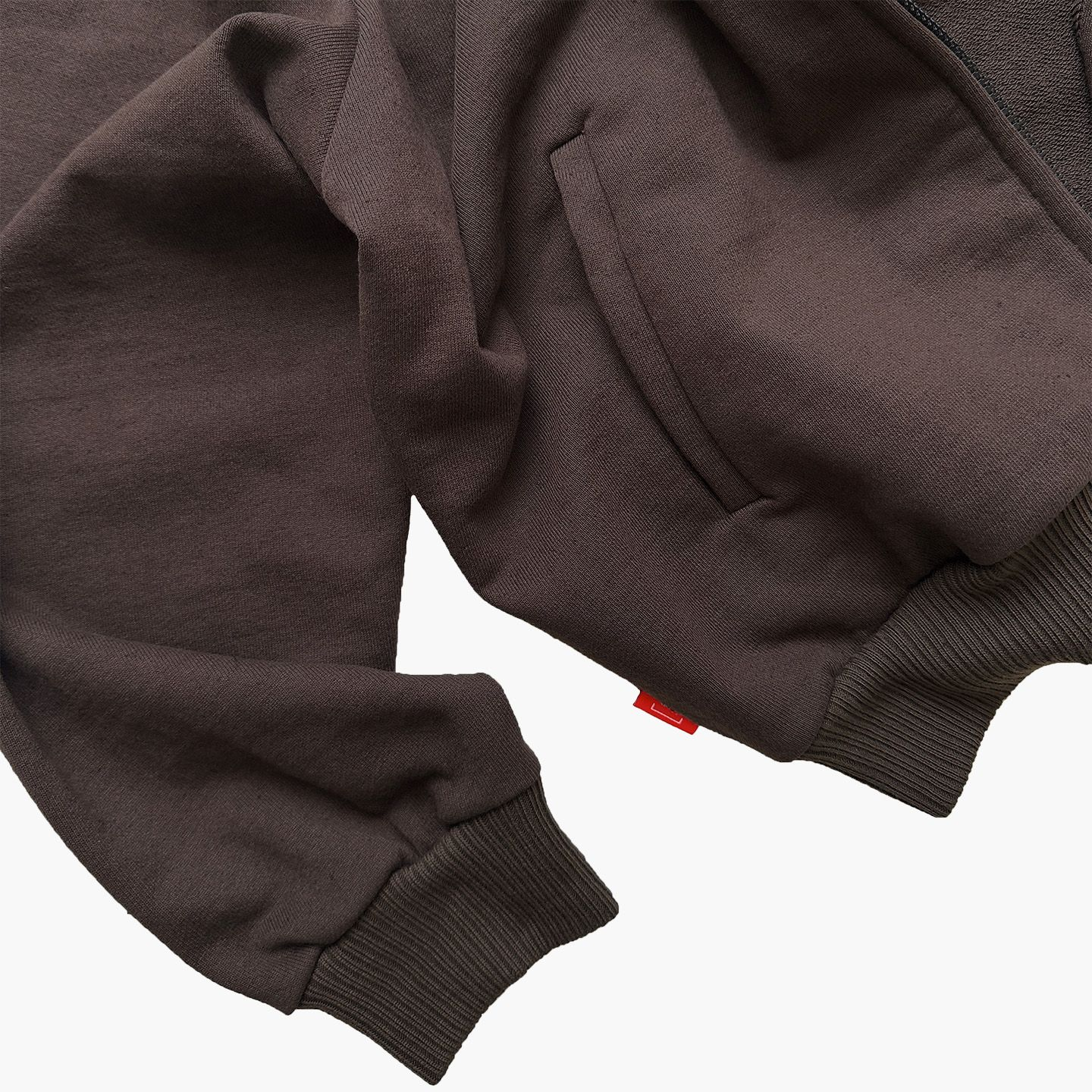 Upside Down Zip Hoodie - Choco