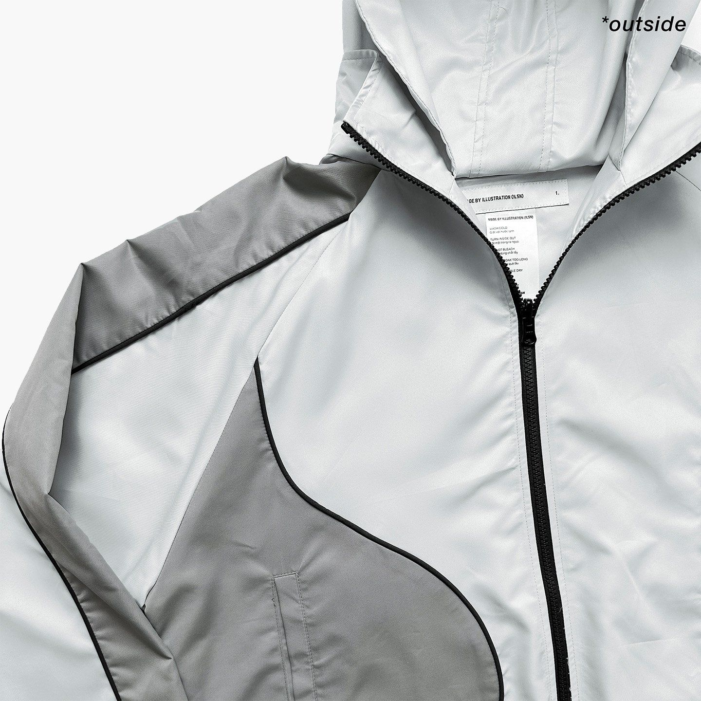 Reversible Nylon Jacket - Light Gray