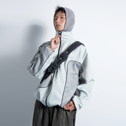 Reversible Nylon Jacket - Light Gray