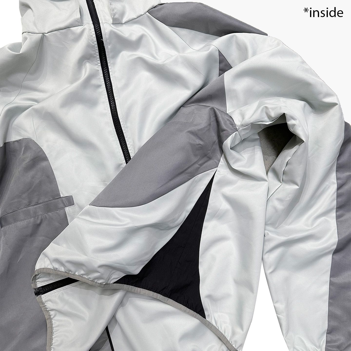 Reversible Nylon Jacket - Light Gray