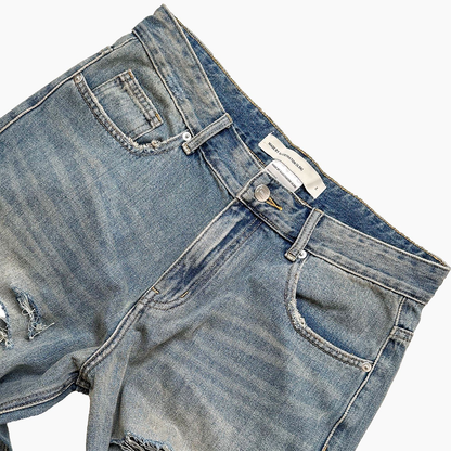 Distressed Baggy Jeans - Indigo