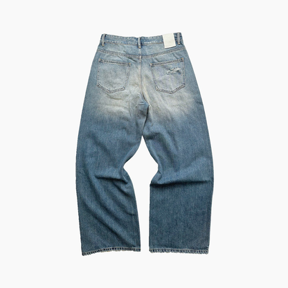 Distressed Baggy Jeans - Indigo