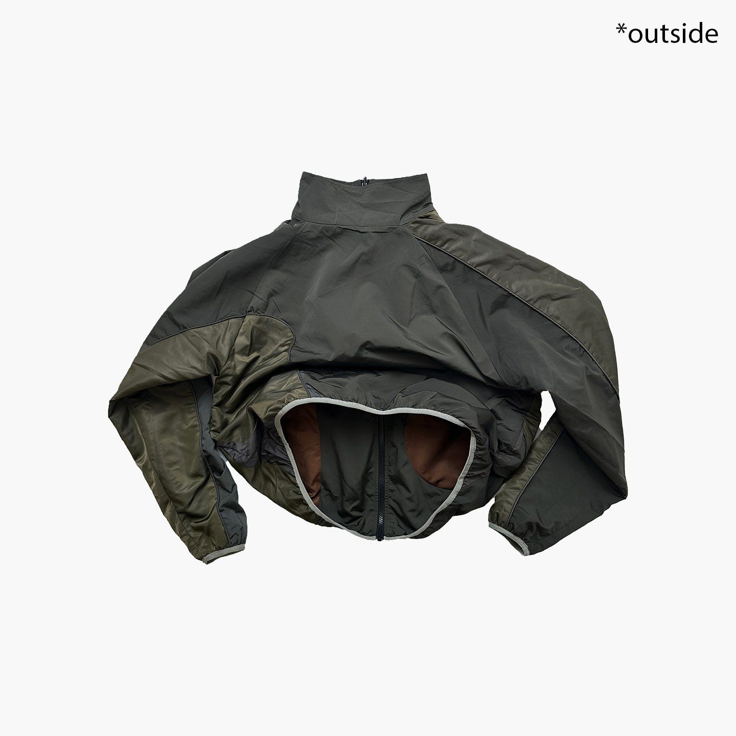 Reversible Nylon Jacket - Olive