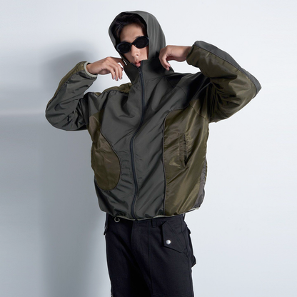 Reversible Nylon Jacket - Olive