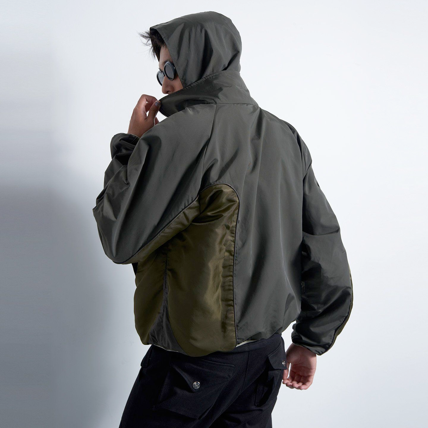 Reversible Nylon Jacket - Olive