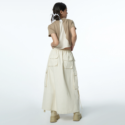 Venom Long Skirt - Cream White