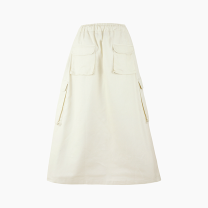 Venom Long Skirt - Cream White